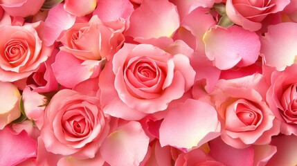 Obraz premium A close-up of pink rose petals.