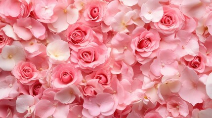 Fototapeta premium A close-up of pink rose petals.