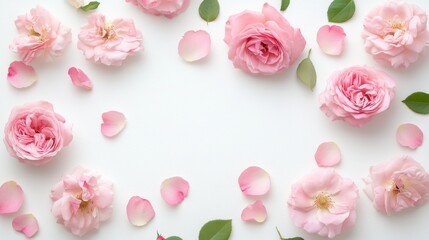 A close-up of pink rose petals.