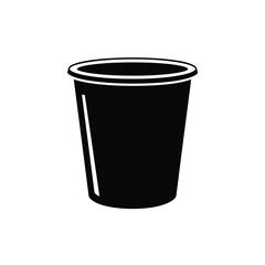 black trash bin