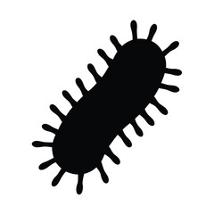 Simple depiction of a germ or bacteria in black and white format
