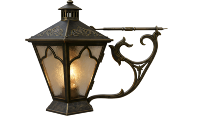 Ornate wall lamp with warm illumination
