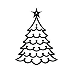 Christmas Tree Isolated vector illustration