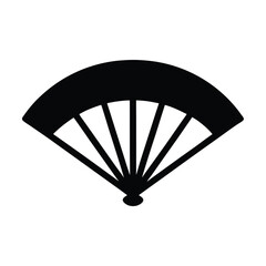 Elegant silhouette of a traditional hand fan, representing artistry and culture