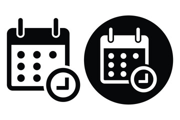 set of calendar icon, Schedule icon vector illustration symbol. 