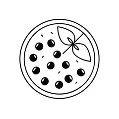 Fototapeta premium Vegan Tomato Pizza Slice vector illustration