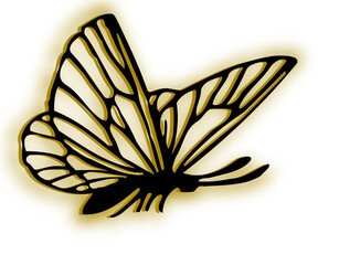 Glowing butterfly stencil