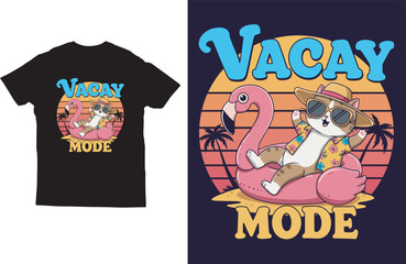 Vacay mode Summer t-shirt design vector