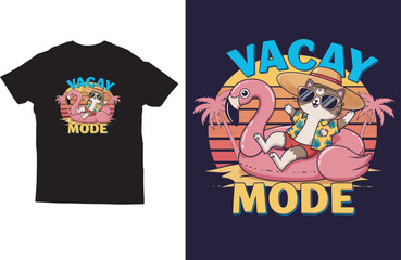 Vacay mode Summer t shirt design vector