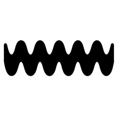 A Black and White Wavy Line Illustration with Multiple Peaks and Troughs