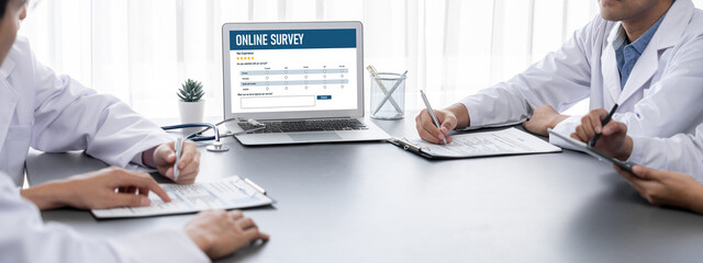 Online survey form for brisk digital information collection on the internet network