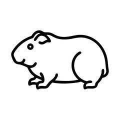 guinea pig svg transparent background for web and graphic design