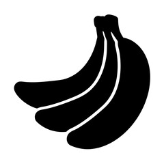 Fototapeta premium A graphic illustration of a bunch of bananas in black color