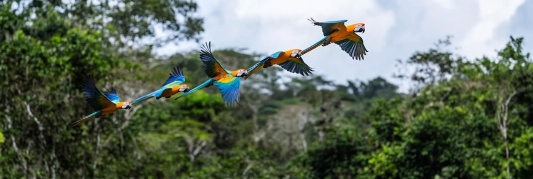 Zipline Adventure Aerial View Green Forest