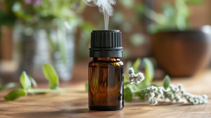 Relaxing essential oil blend diffusing in a quiet room creating a peaceful mood and ambiance