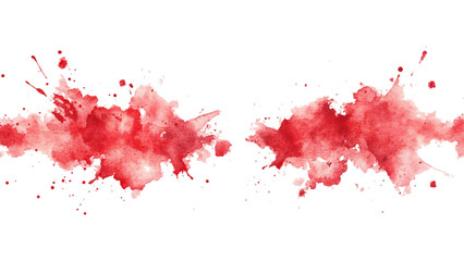 Splash brush red watercolor isolated on white background. Set of watercolor circles red, Colors watercolor paint stains vector backgrounds.