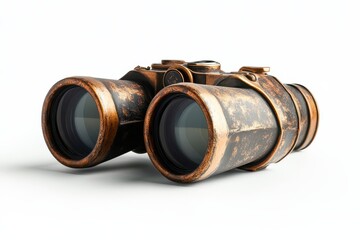 Antique Brass Binoculars Vintage Optics for Exploration Discovery and Adventure Detailed close up