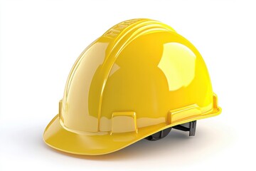 Fototapeta premium Bright Yellow Construction Safety Helmet
