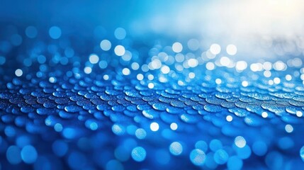Blue water droplets