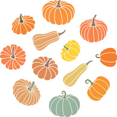 Pumpkin logo. Isolated pumpkin on white background. Patisson