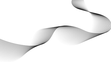 Modern abstract white wave digital geometric Technology, data science frequency gradient lines on transparent background. Undulate Grey Wave Swirl, frequency sound wave, twisted curve lines with blend