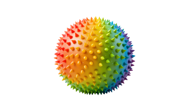 colorful plastic ball isolated on transparent background 