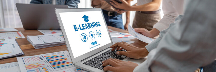 E-learning website with brisk sofware for student to study online on the internet network