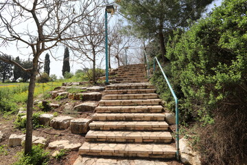 Stairs as an architectural detail in the construction of buildings and structures in Israel.