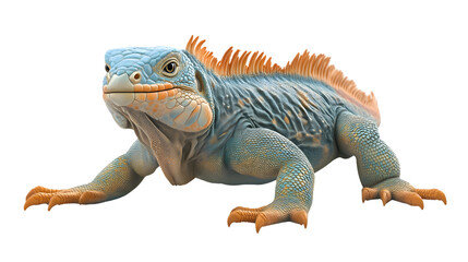 Obraz premium A vibrant reptile with striking scales and a bold crest perfect for nature wildlife and educ