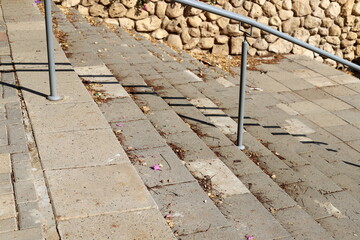 Stairs as an architectural detail in the construction of buildings and structures in Israel.
