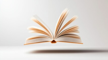 Fototapeta premium Open book pages floating in mid air