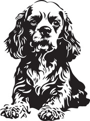 Obraz premium laying american cocker spaniel dog