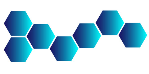Abstract blue hexagon shape for frame illustration design