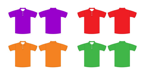 polo shirt mock-up line art vactor.