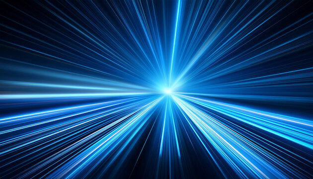 digitally generated image of blue light and stripes moving fast