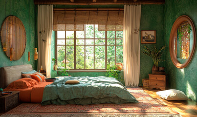 dormitorio estilo asiático