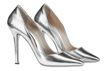 Elegant silver heels dazzling pointed toe design perfect for a special occasion stylish stiletto