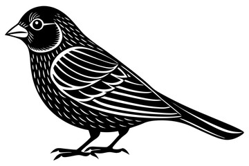 Cute Bird Vector Line Art Illustration – Clipart, Logo Icon, Black and White Bird Drawing