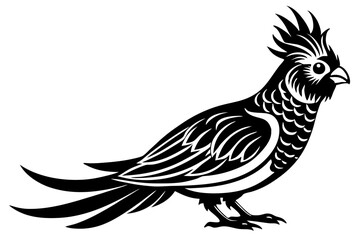 Obraz premium Bird Line Art Vector – Minimalist Bird Illustration, Logo Icon, and Clipart on White Background