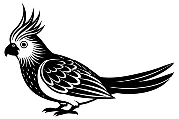 Fototapeta premium Bird Line Art Vector – Minimalist Bird Illustration, Logo Icon, and Clipart on White Background