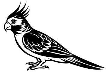 Obraz premium Bird Line Art Vector – Minimalist Bird Illustration, Logo Icon, and Clipart on White Background