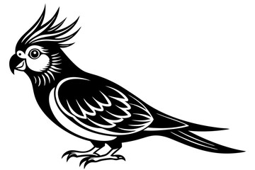 Fototapeta premium Bird Line Art Vector – Minimalist Bird Illustration, Logo Icon, and Clipart on White Background