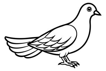 Bird Line Art Vector – Minimalist Bird Illustration, Logo Icon, and Clipart on White Background