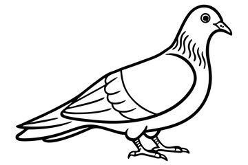 Bird Line Art Vector – Minimalist Bird Illustration, Logo Icon, and Clipart on White Background