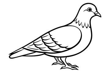 Bird Line Art Vector – Minimalist Bird Illustration, Logo Icon, and Clipart on White Background