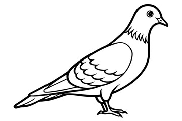 Bird Line Art Vector – Minimalist Bird Illustration, Logo Icon, and Clipart on White Background