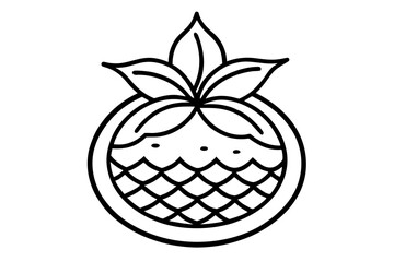 Fruit Line Art Vector – Minimalist Clipart, Logo Icon, and Illustration on White Background