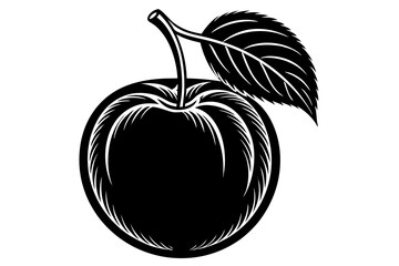 Fruit Line Art Vector – Minimalist Clipart, Logo Icon, and Illustration on White Background