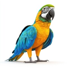 Fototapeta premium Vibrant macaw, a colorful parrot portrait.