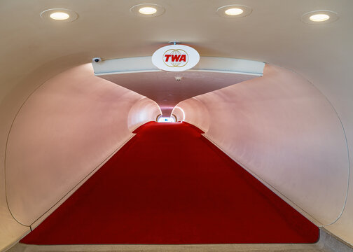 TWA Flight Tube Tunnel with Red Carpet at JFK Airport, New York City